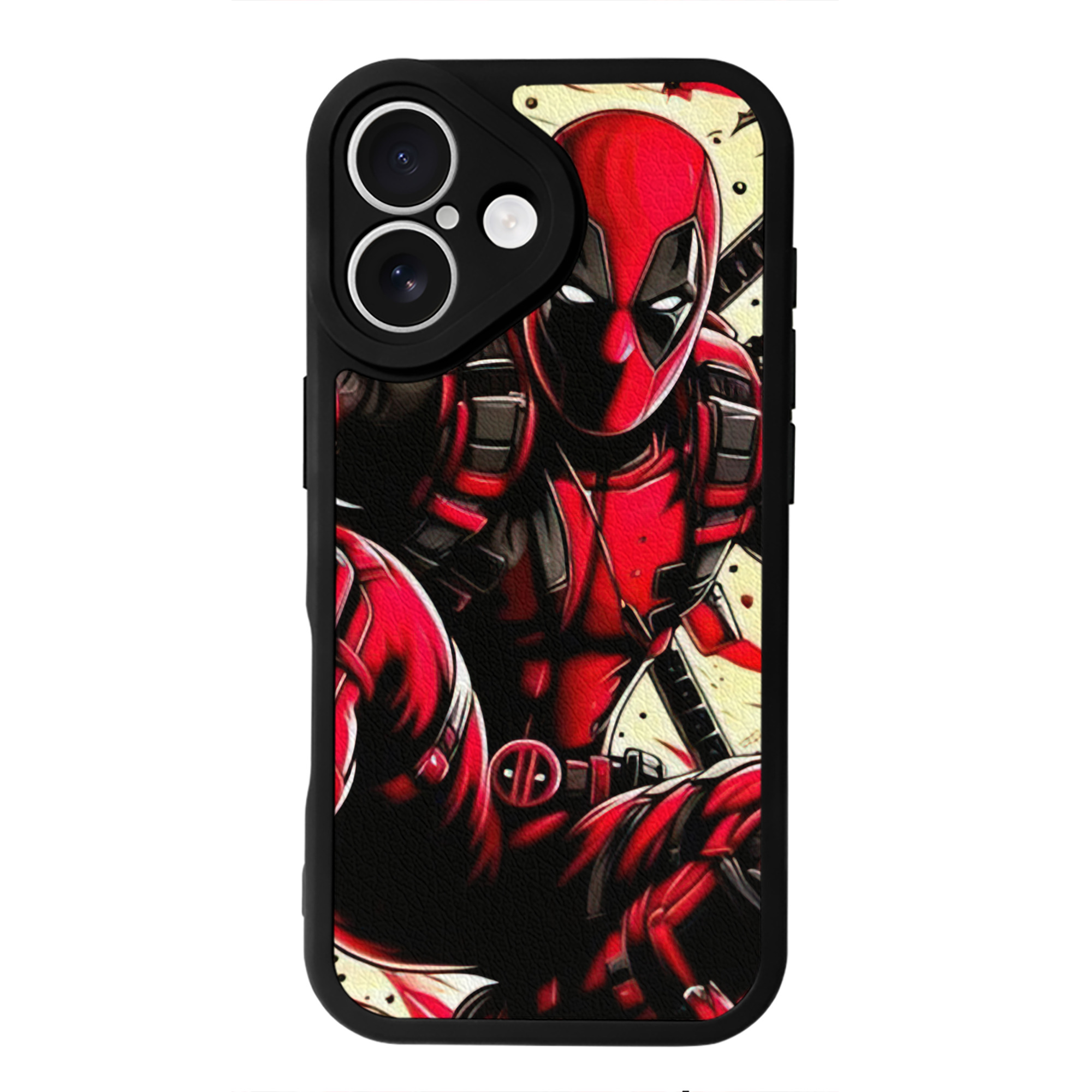 （画像用） Deadpool デッドプール 【iPhone 16シリーズ対応】シリコンスマホケース（レザー調） 材質：シリコン